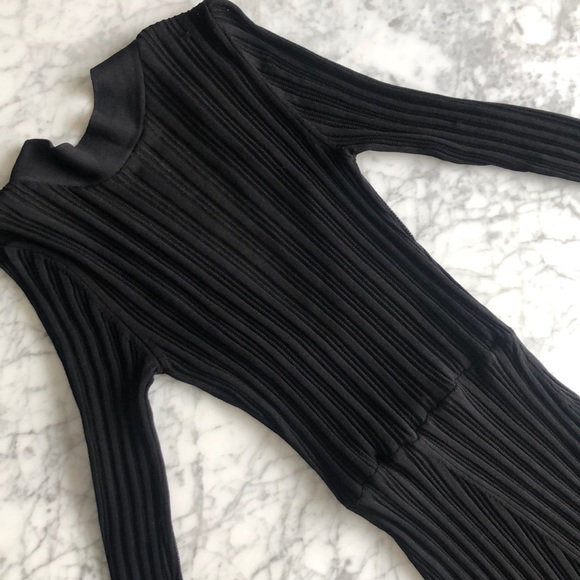 NWOT Zara Ribbed Midi Dress with Bow - Picture 5 of 7